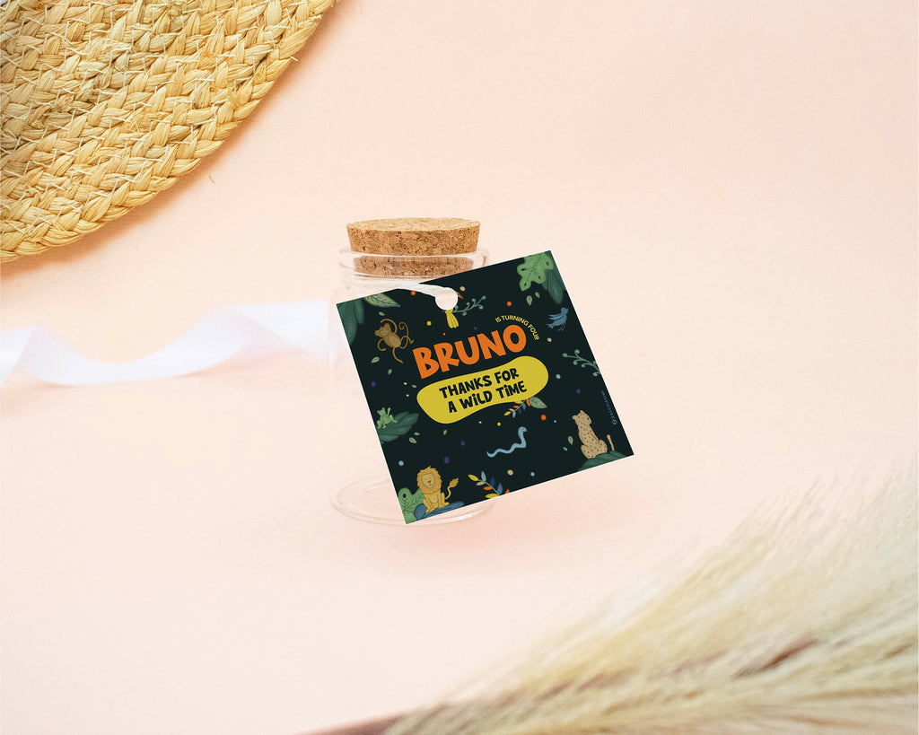 Tropical Forest - Favor Tags Self Editing Template