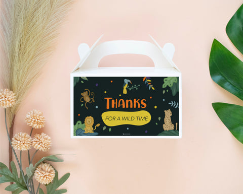 Tropical Forest - Gable Box Label Self Editing Template