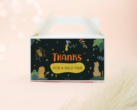 Tropical Forest - Gable Box Label Self Editing Template