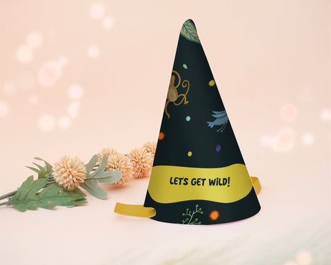 Tropical Forest - Party Hat Self Editing Template