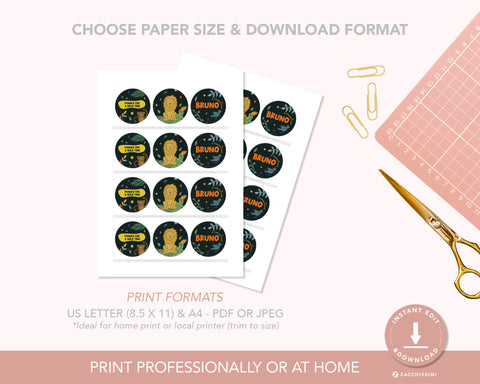 Tropical Forest - Sticker Self Editing Template