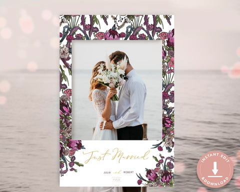 Boho Flowers - Photobooth Self Editing Template