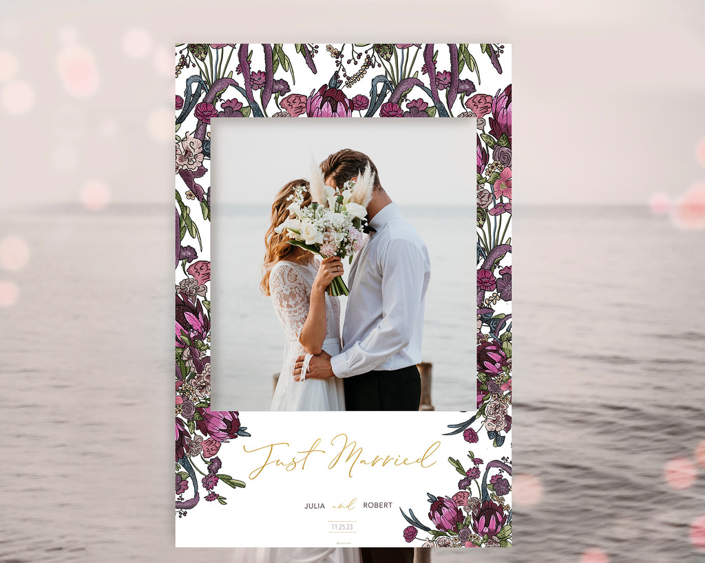 Boho Flowers - Photobooth Self Editing Template