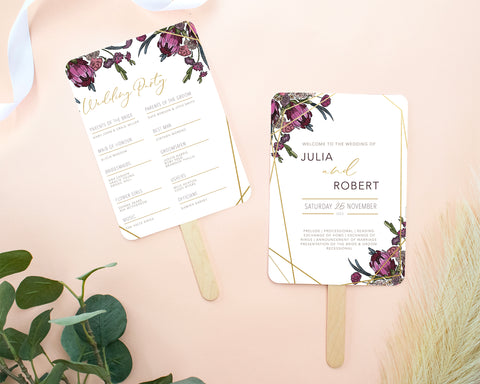 Boho Flowers - Program/ Fan Self Editing Template