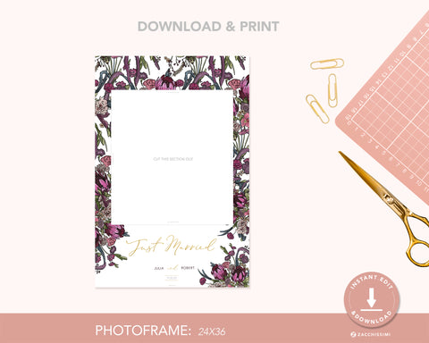 Boho Flowers - Photobooth Self Editing Template