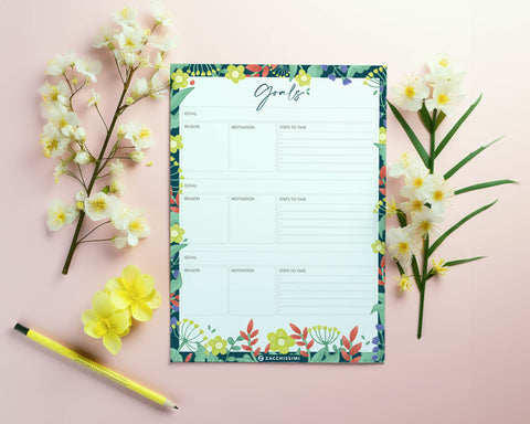 Goals Planner - Flower Garden