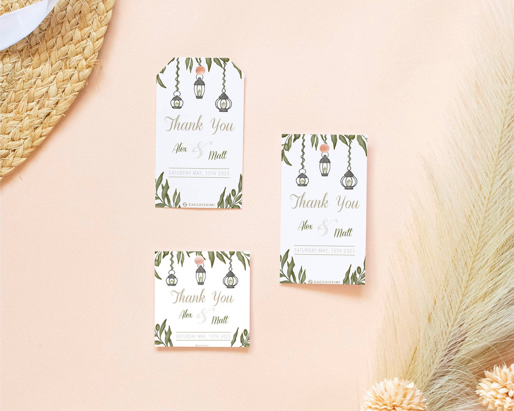 Greenery- Favor Tags Self Editing Template