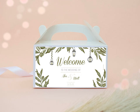 Greenery - Gable Box Self Editing Template