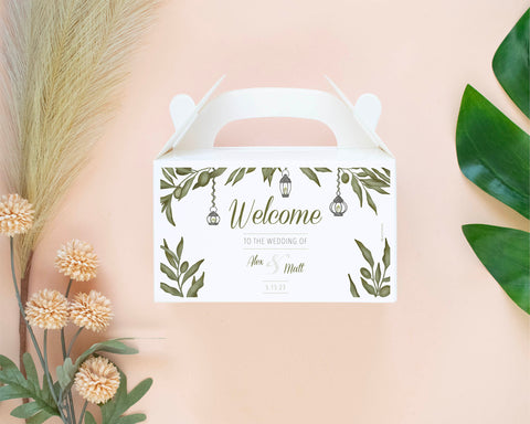 Greenery - Gable Box Self Editing Template