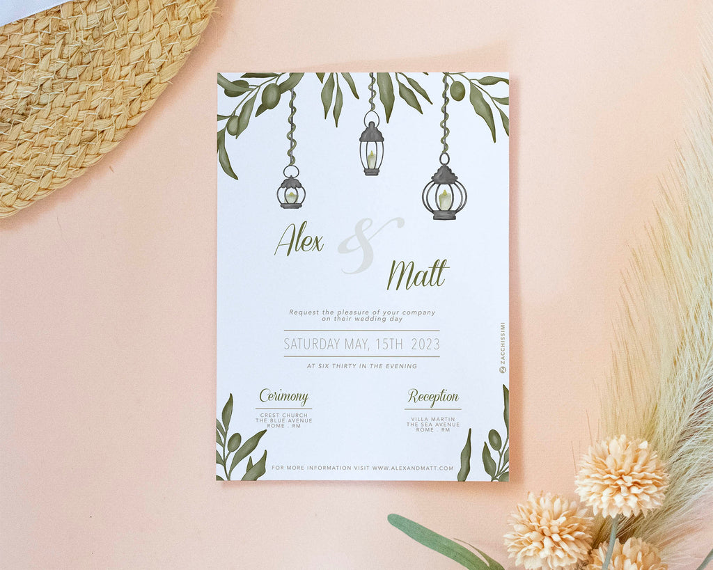 Greenery - Invite Self Editing Template