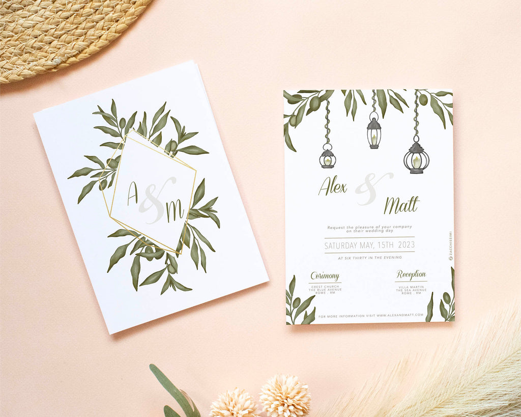 Greenery - Invite and Digital Invite Self Editing Template