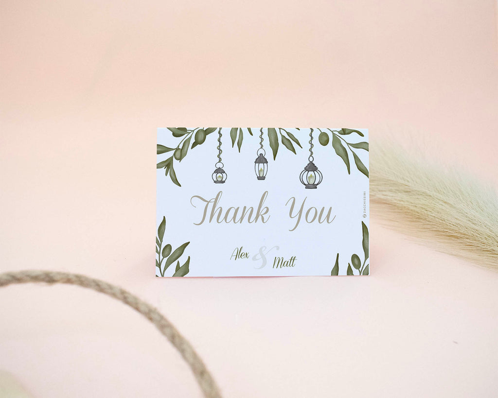 Greenery - Thank You Card Self Editing Template