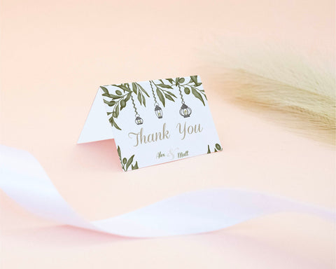 Greenery - Thank You Card Self Editing Template