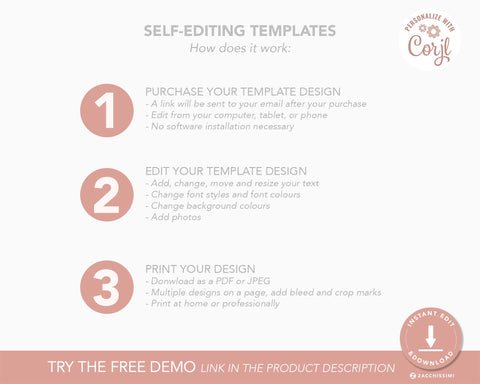 Grenery - Seating Chart Self Editing Template